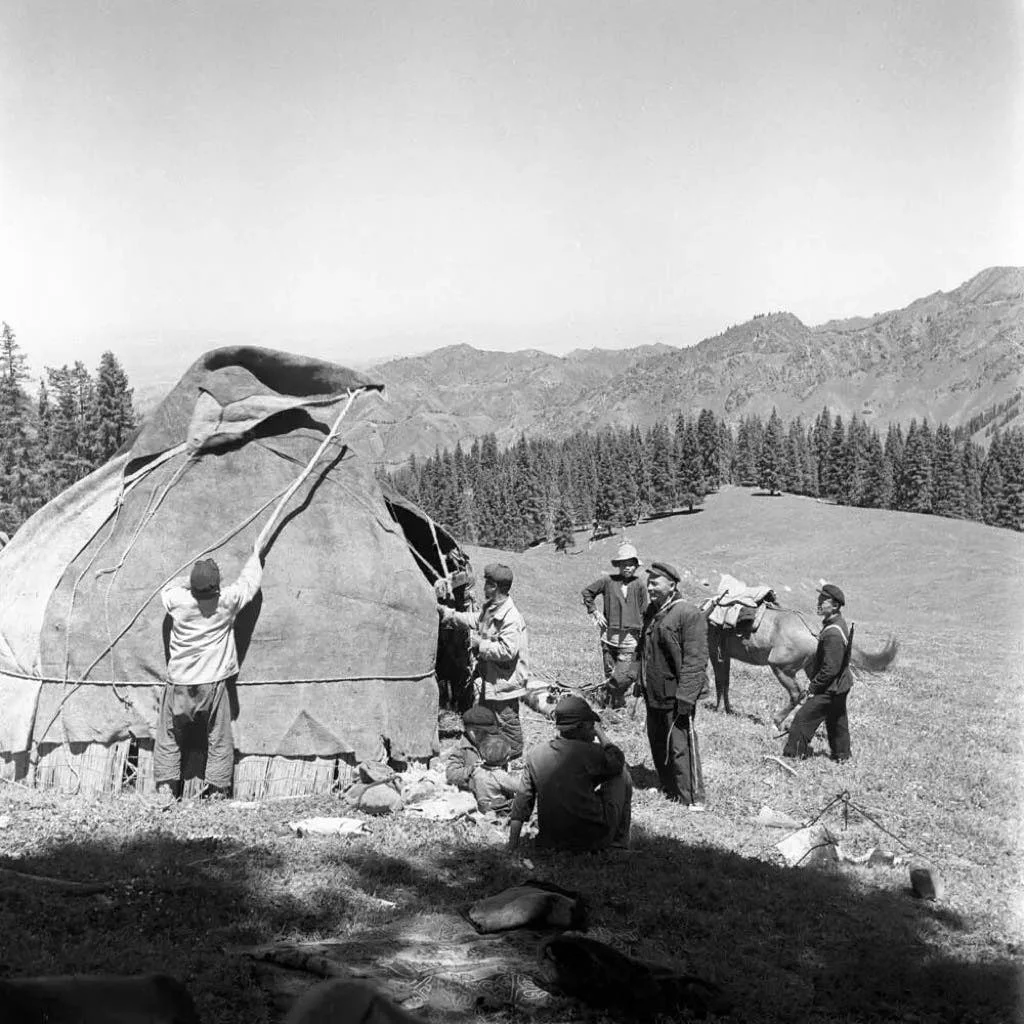  Үй тігіп жатқан шопандар